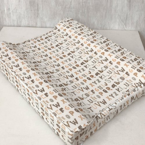 Changing Cushion Ivory - Alphabetical Print